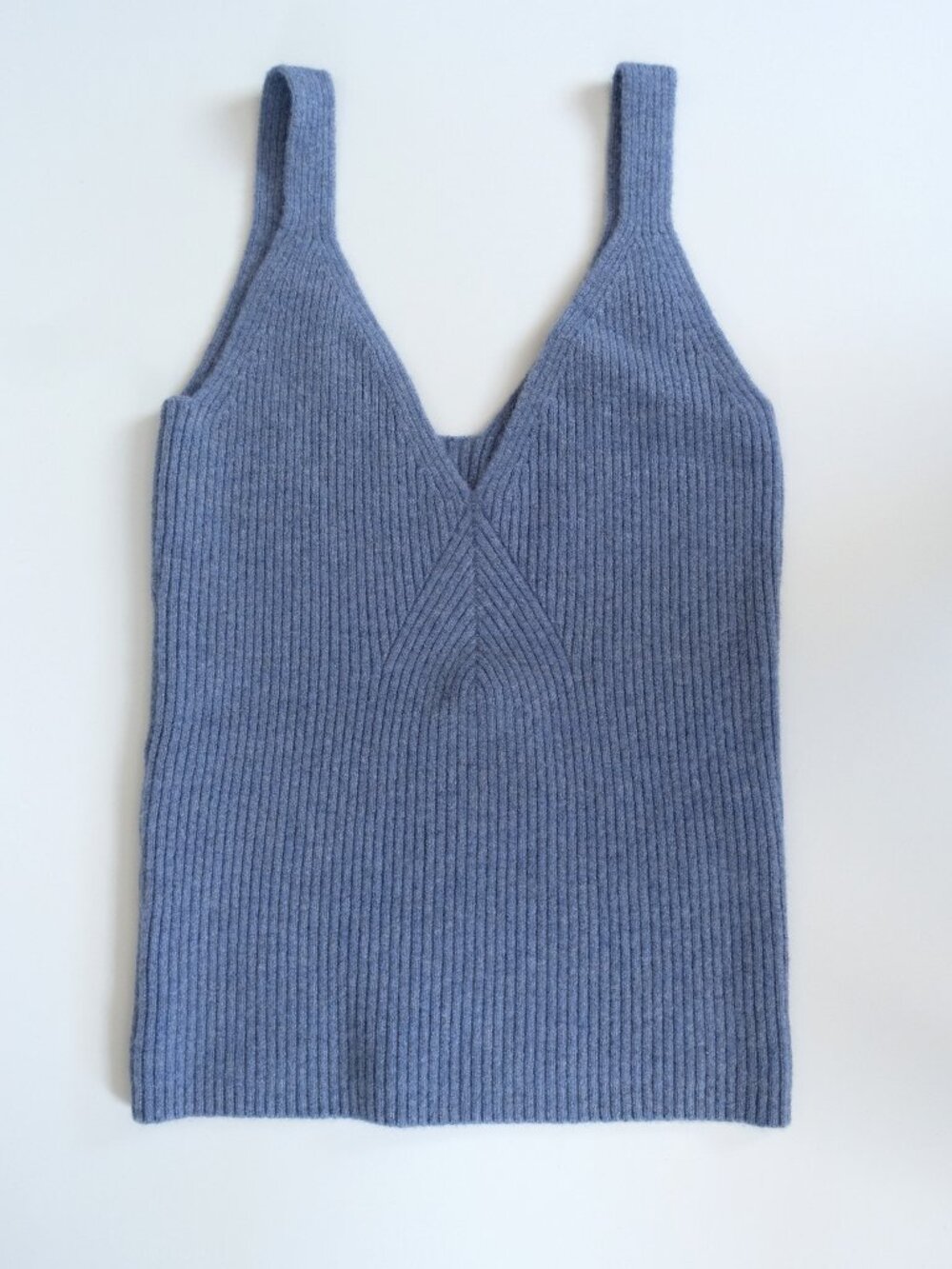NEW J. CREW Cashmere Blend Sweater Tank S Blue Heather Cami